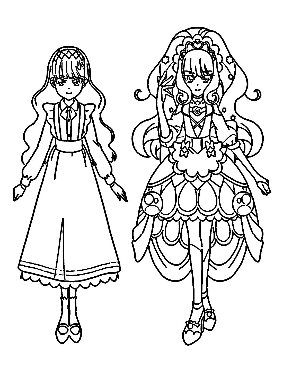 Çocuklar İçin precure Boyama Sayfaları 
