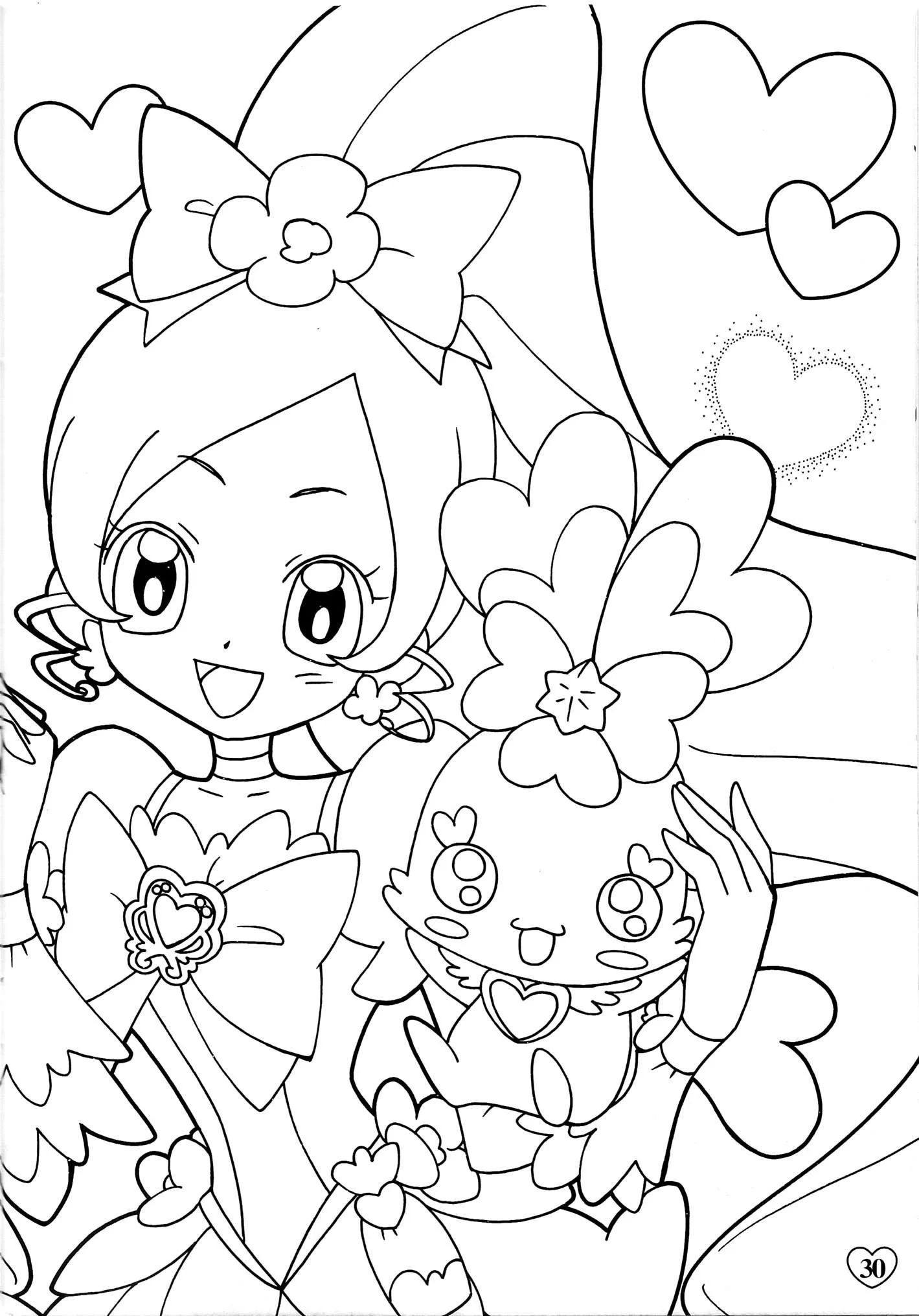 Çocuklar İçin precure Boyama Sayfaları 