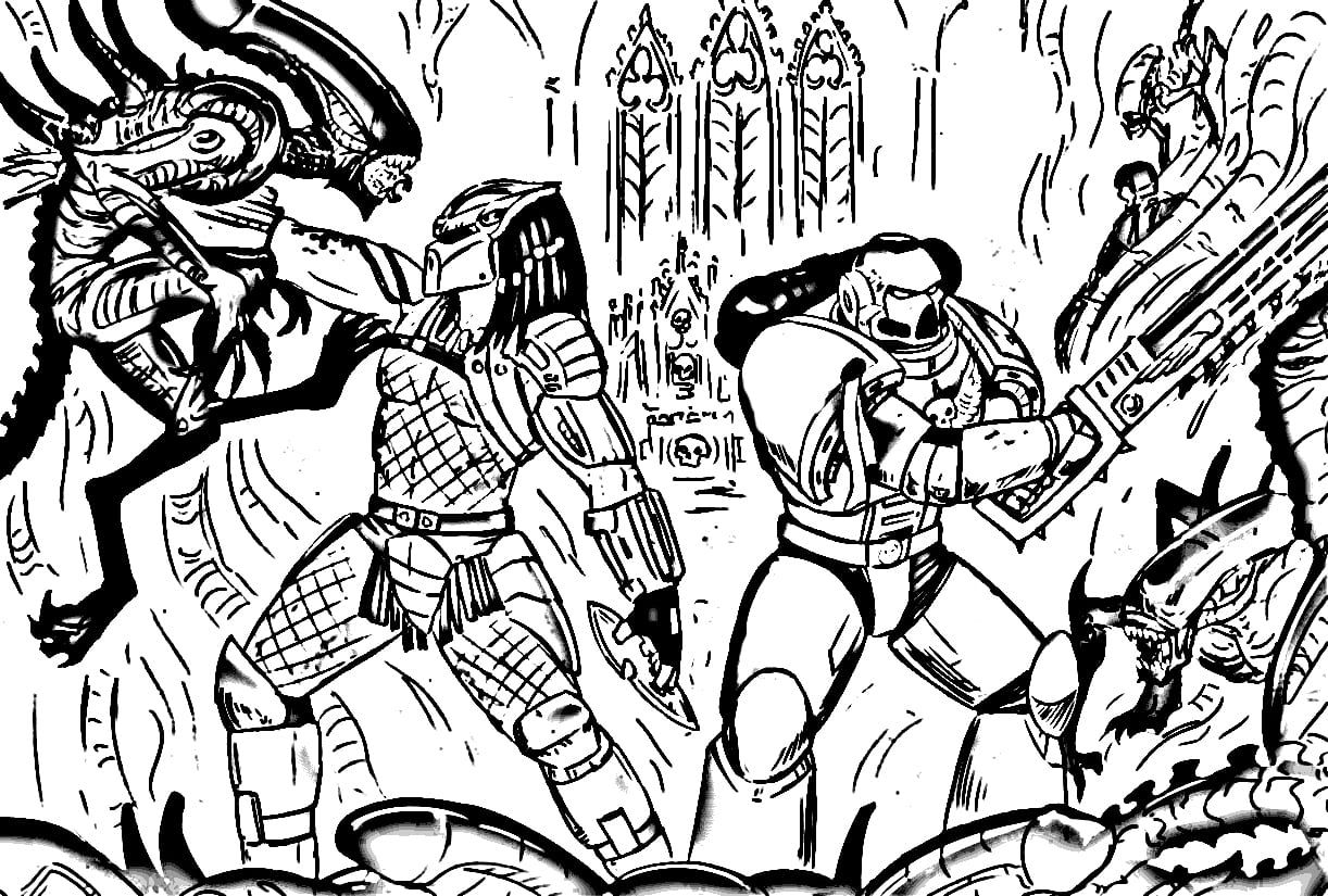 Çocuklar İçin Predator Boyama Sayfaları 