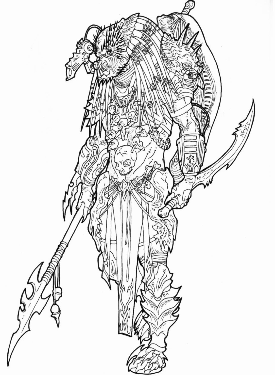 Çocuklar İçin Predator Boyama Sayfaları 