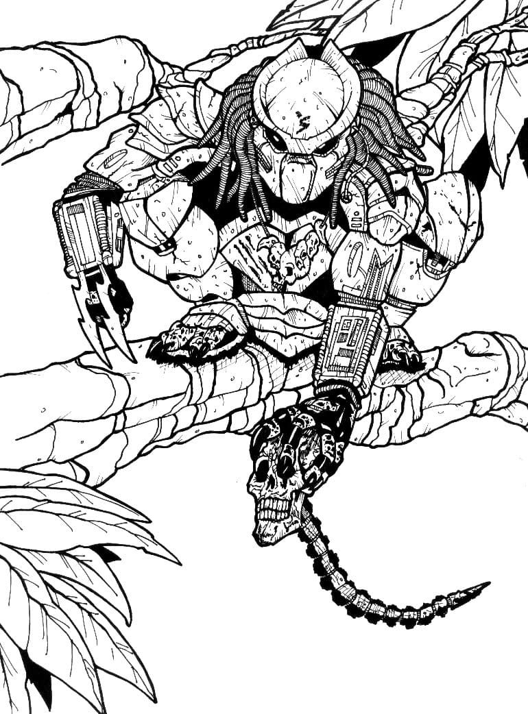 Çocuklar İçin Predator Boyama Sayfaları 