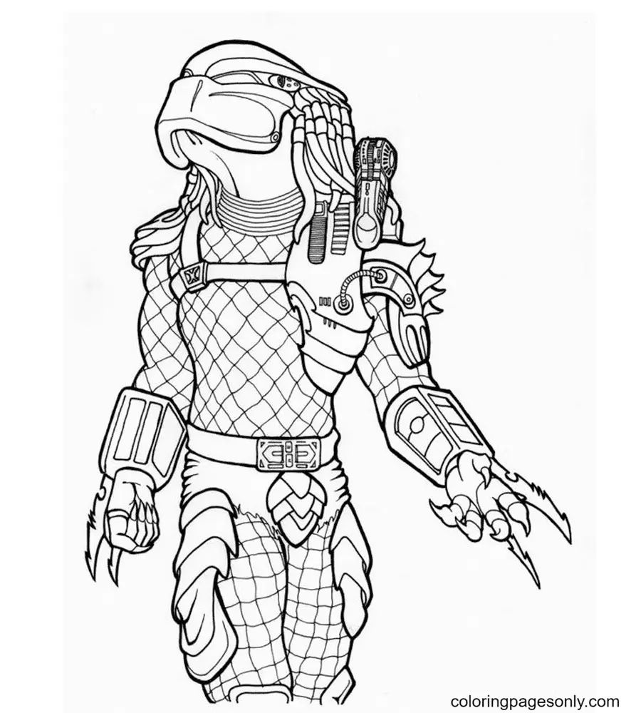 Çocuklar İçin Predator Boyama Sayfaları 