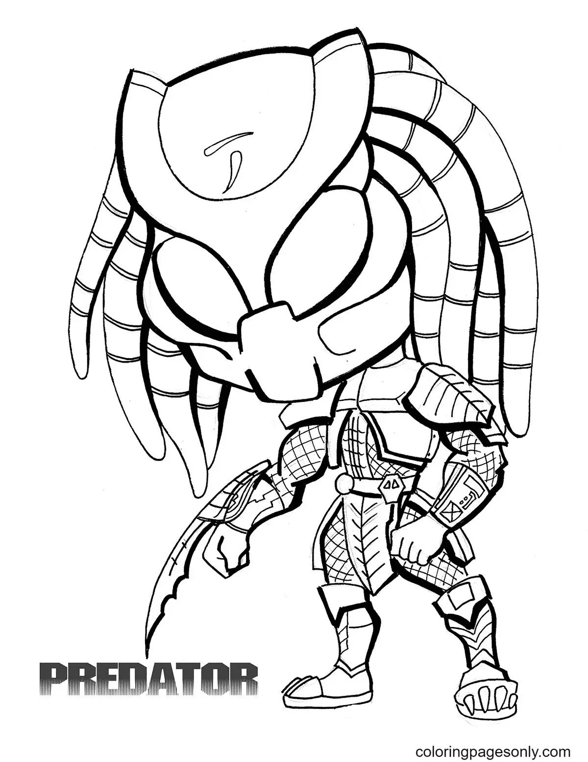 Çocuklar İçin Predator Boyama Sayfaları 