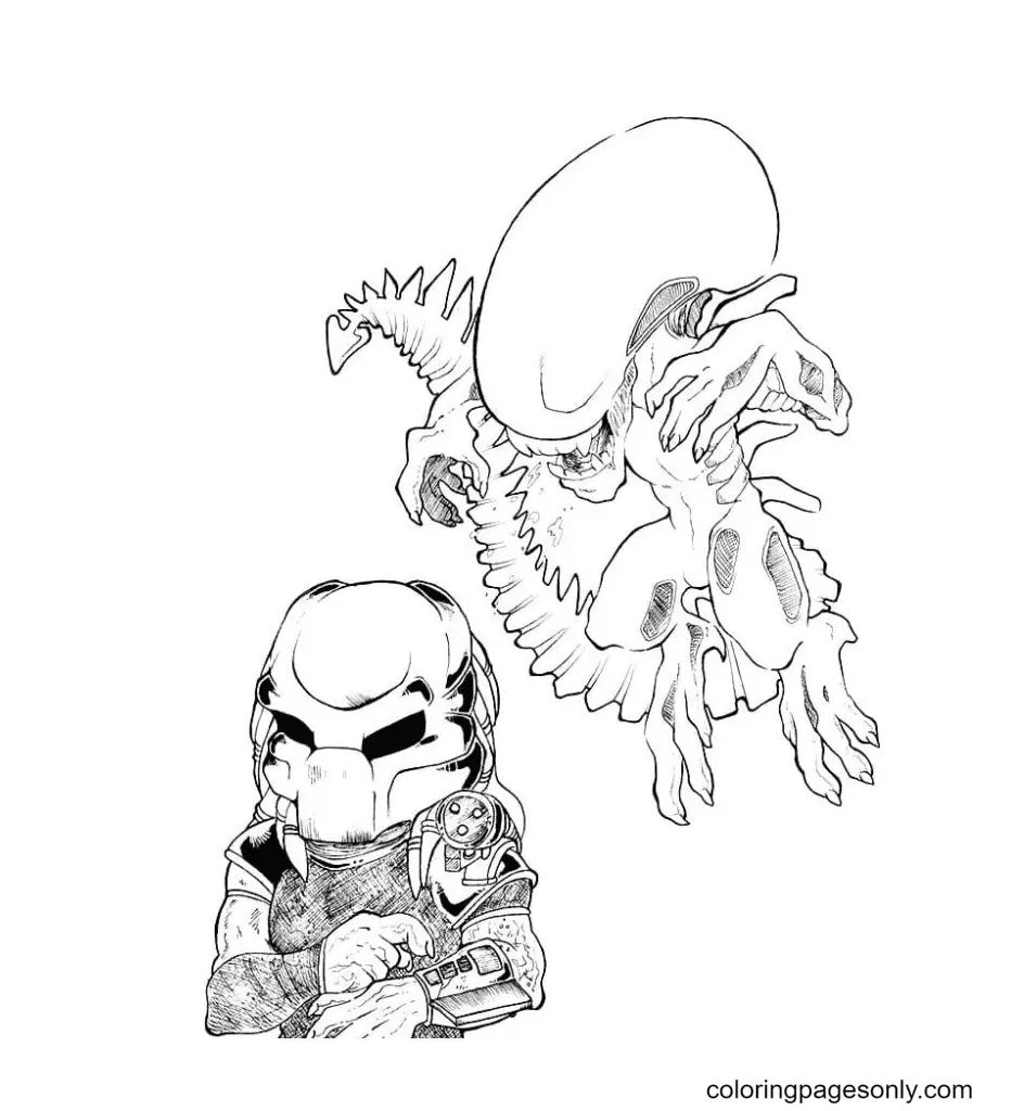 Çocuklar İçin Predator Boyama Sayfaları 