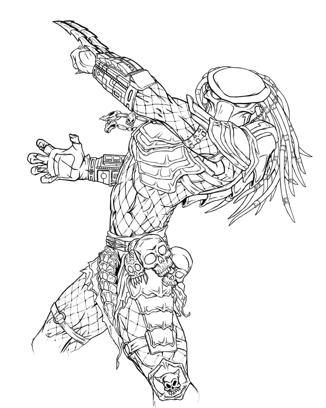 Çocuklar İçin Predator Boyama Sayfaları 