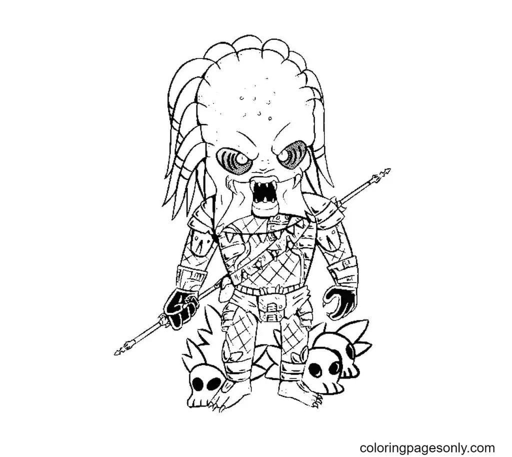 Çocuklar İçin Predator Boyama Sayfaları 