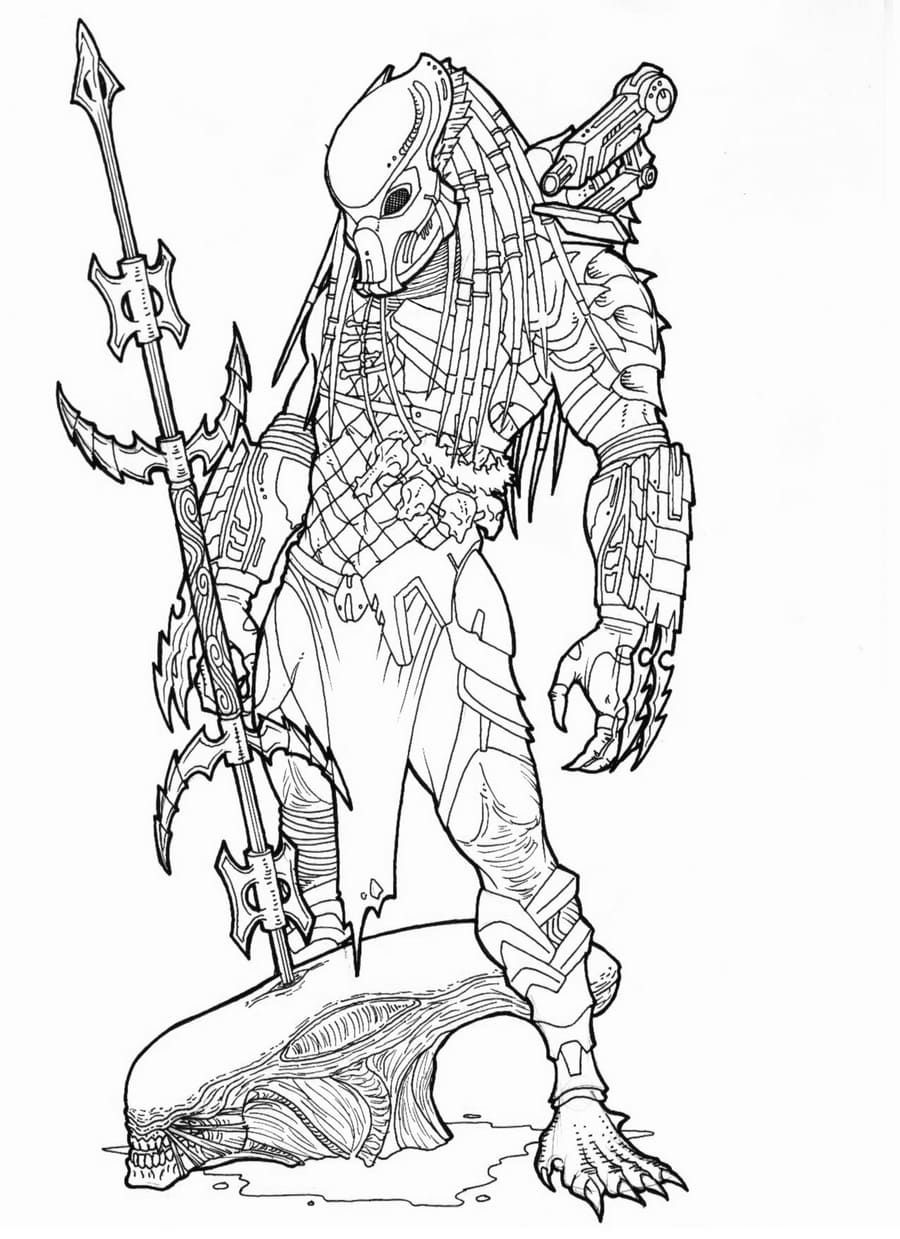 Çocuklar İçin Predator Boyama Sayfaları 