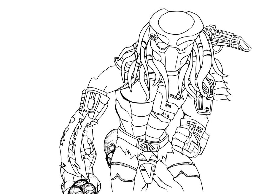 Çocuklar İçin Predator Boyama Sayfaları 