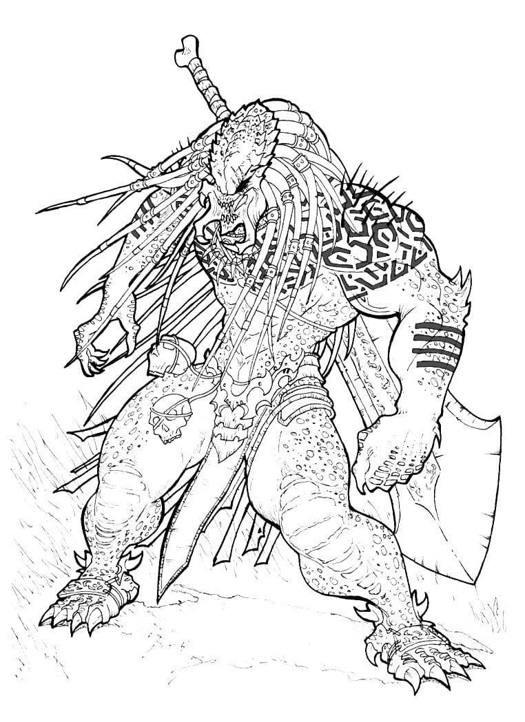 Çocuklar İçin Predator Boyama Sayfaları 