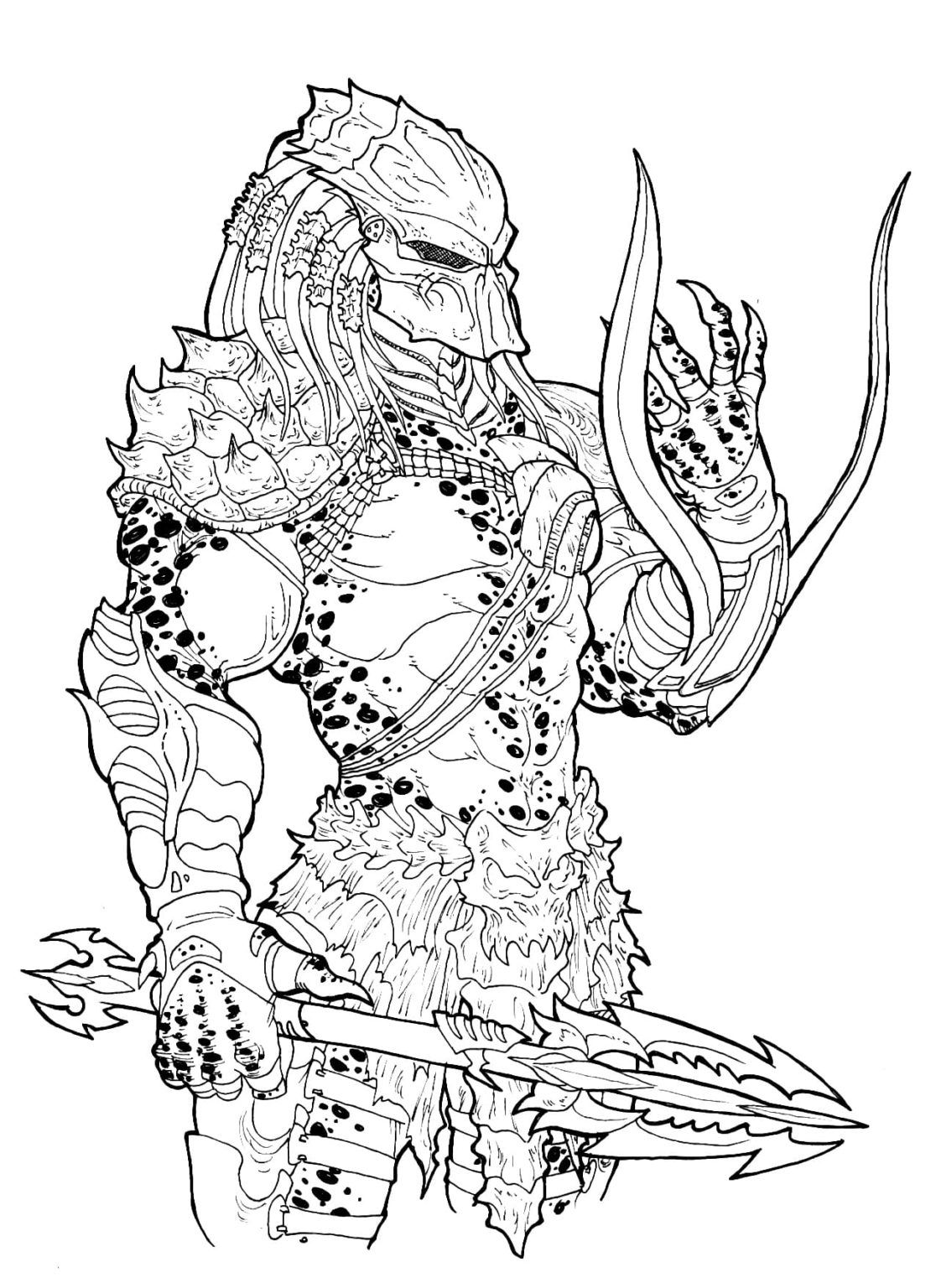 Çocuklar İçin Predator Boyama Sayfaları 