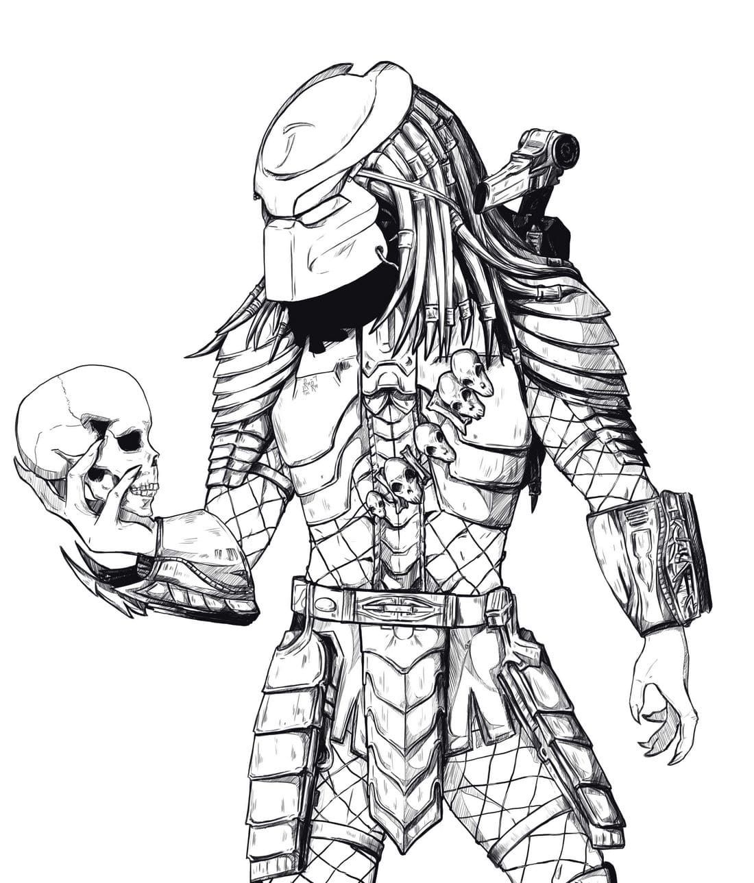Çocuklar İçin Predator Boyama Sayfaları 