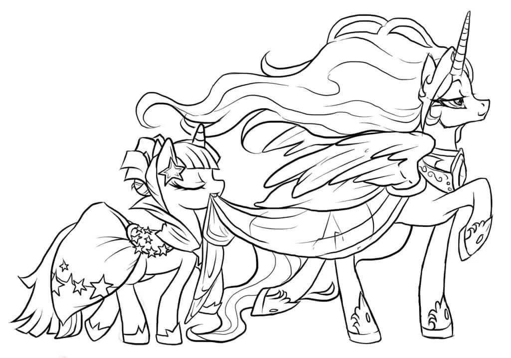 Çocuklar İçin Princess Celestia Boyama Sayfaları 