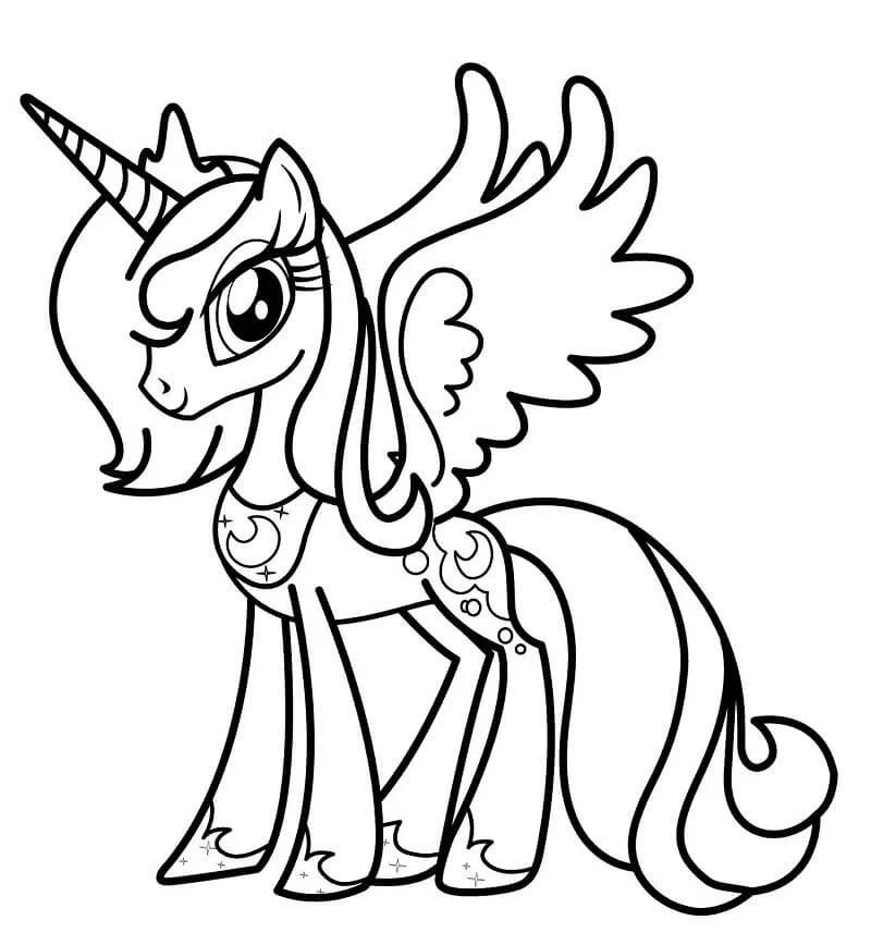 Çocuklar İçin Princess Celestia Boyama Sayfaları 