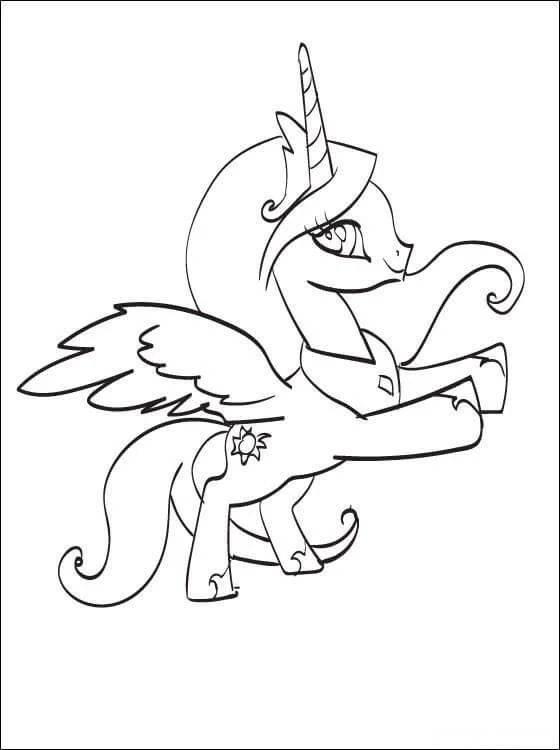 Çocuklar İçin Princess Celestia Boyama Sayfaları 