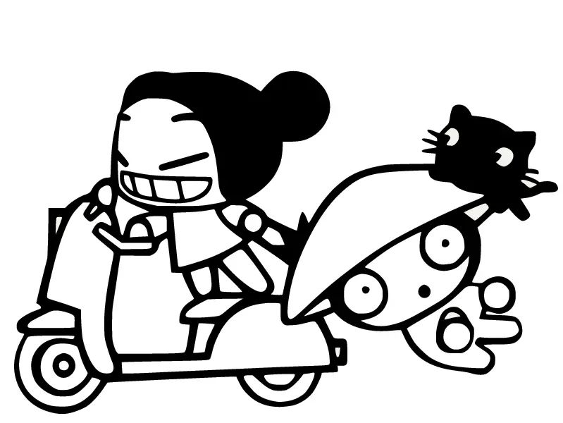 Çocuklar İçin Pucca Boyama Sayfaları 