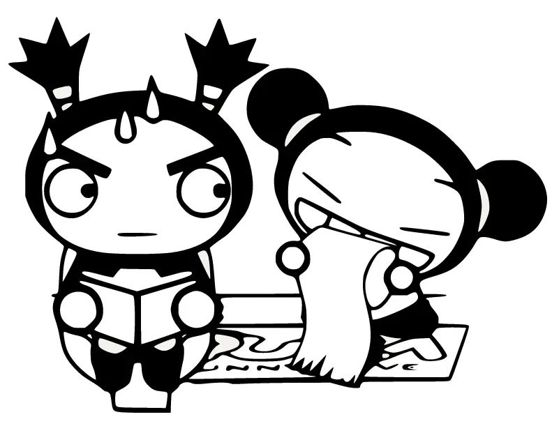 Çocuklar İçin Pucca Boyama Sayfaları 