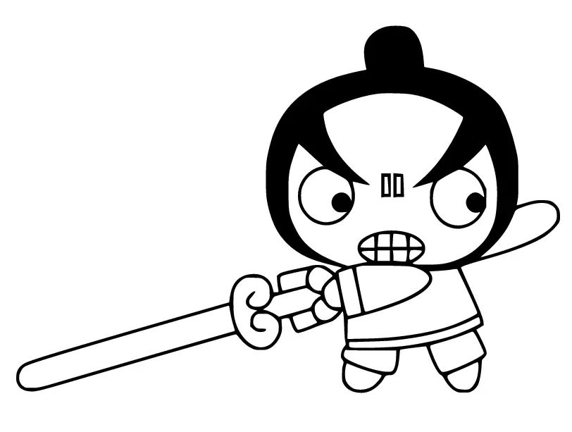 Çocuklar İçin Pucca Boyama Sayfaları 