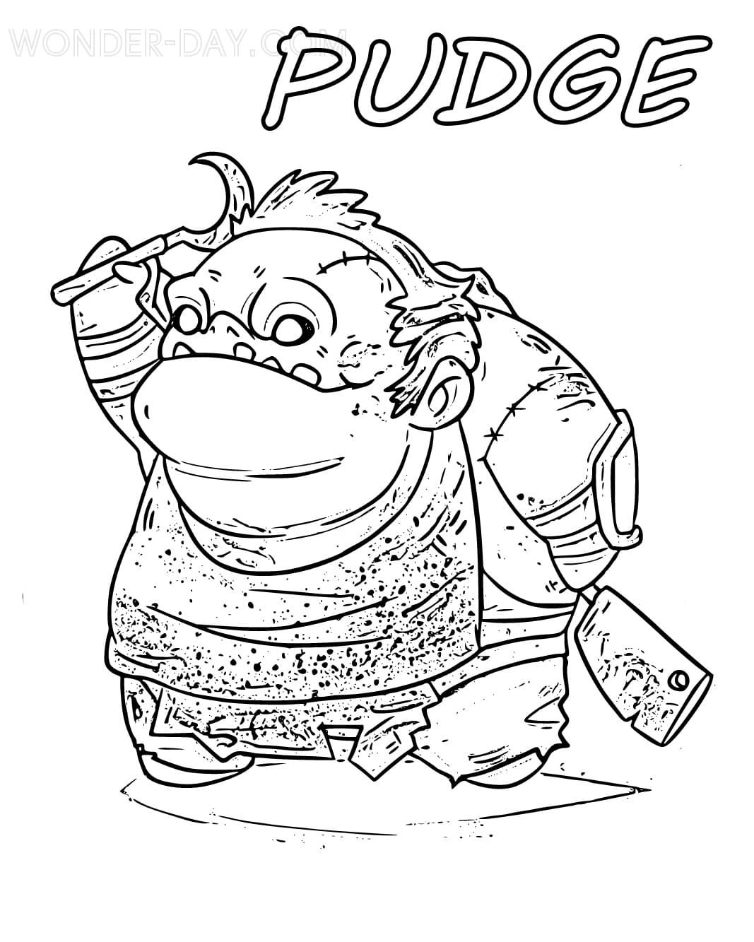 Çocuklar İçin Pudge Boyama Sayfaları 