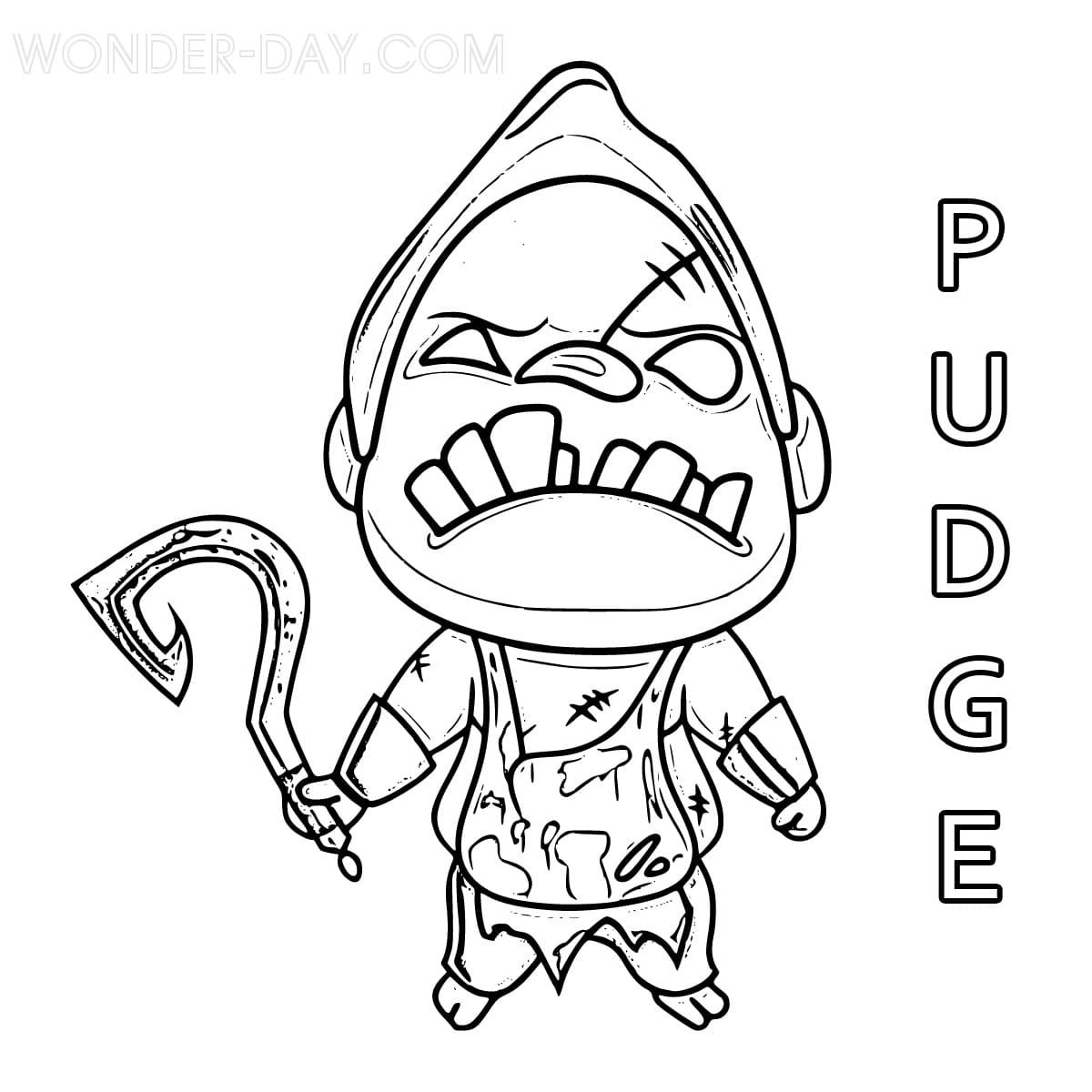 Çocuklar İçin Pudge Boyama Sayfaları 