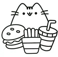 Çocuklar İçin Pusheen Boyama Sayfaları 