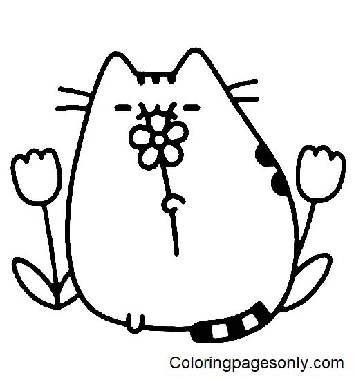 Çocuklar İçin Pusheen Boyama Sayfaları 