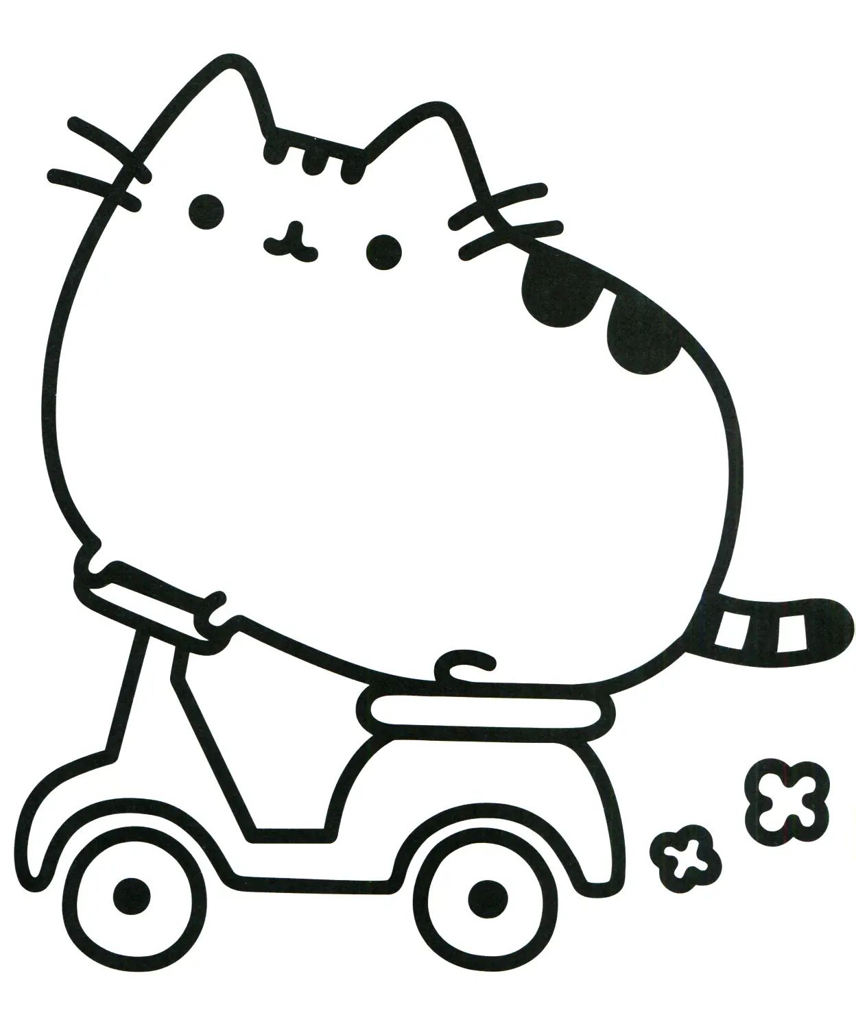 Çocuklar İçin Pusheen Boyama Sayfaları 