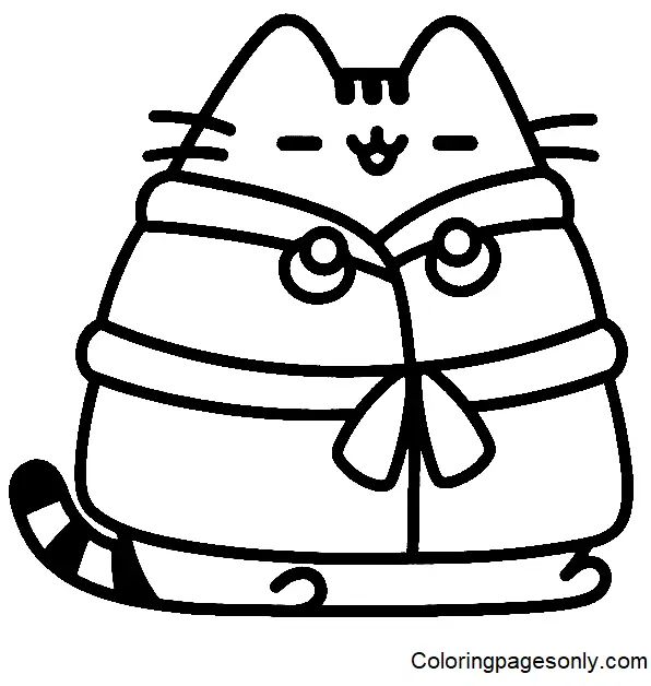 Çocuklar İçin Pusheen Boyama Sayfaları 