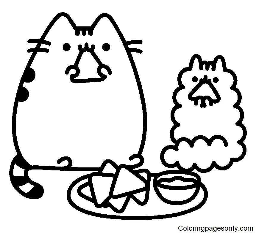 Çocuklar İçin Pusheen Boyama Sayfaları 