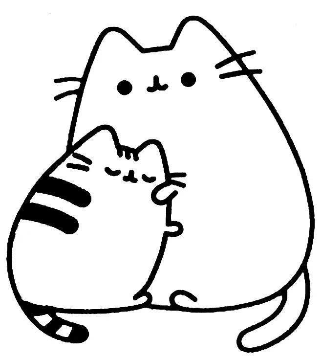 Çocuklar İçin Pusheen Boyama Sayfaları 