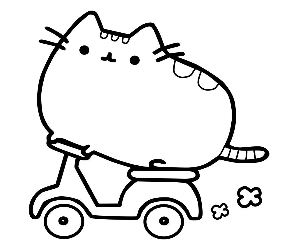 Çocuklar İçin Pusheen Boyama Sayfaları 