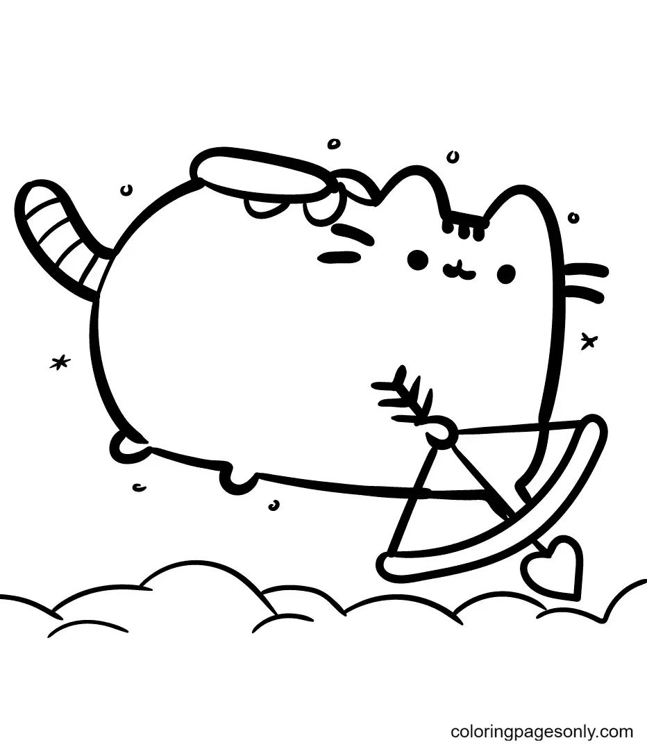 Çocuklar İçin Pusheen Boyama Sayfaları 