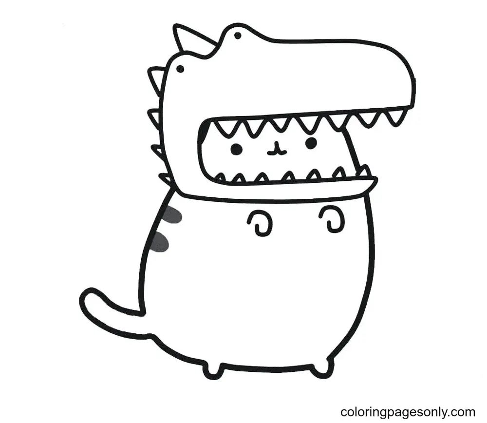 Çocuklar İçin Pusheen Boyama Sayfaları 