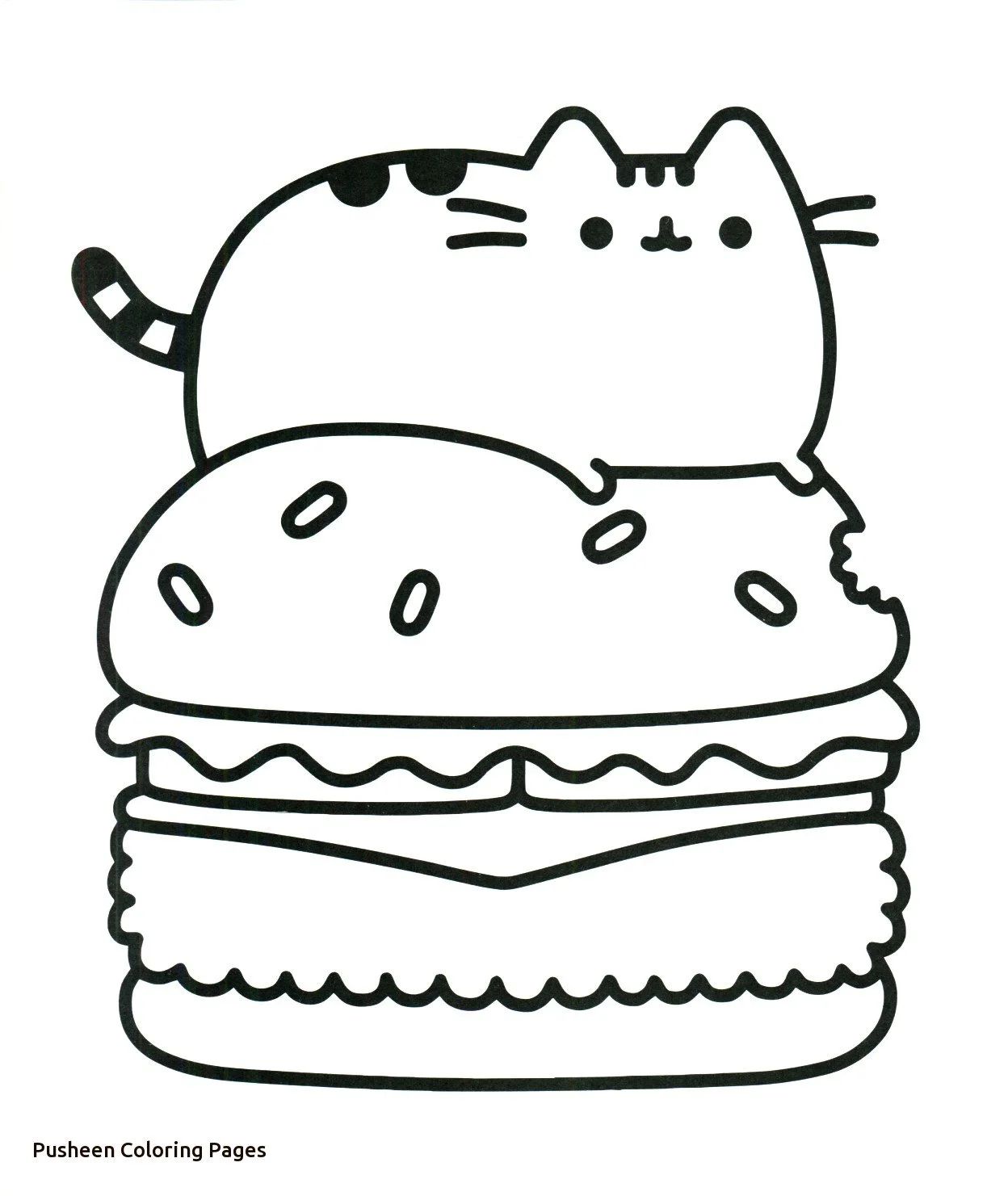 Çocuklar İçin Pusheen Boyama Sayfaları 