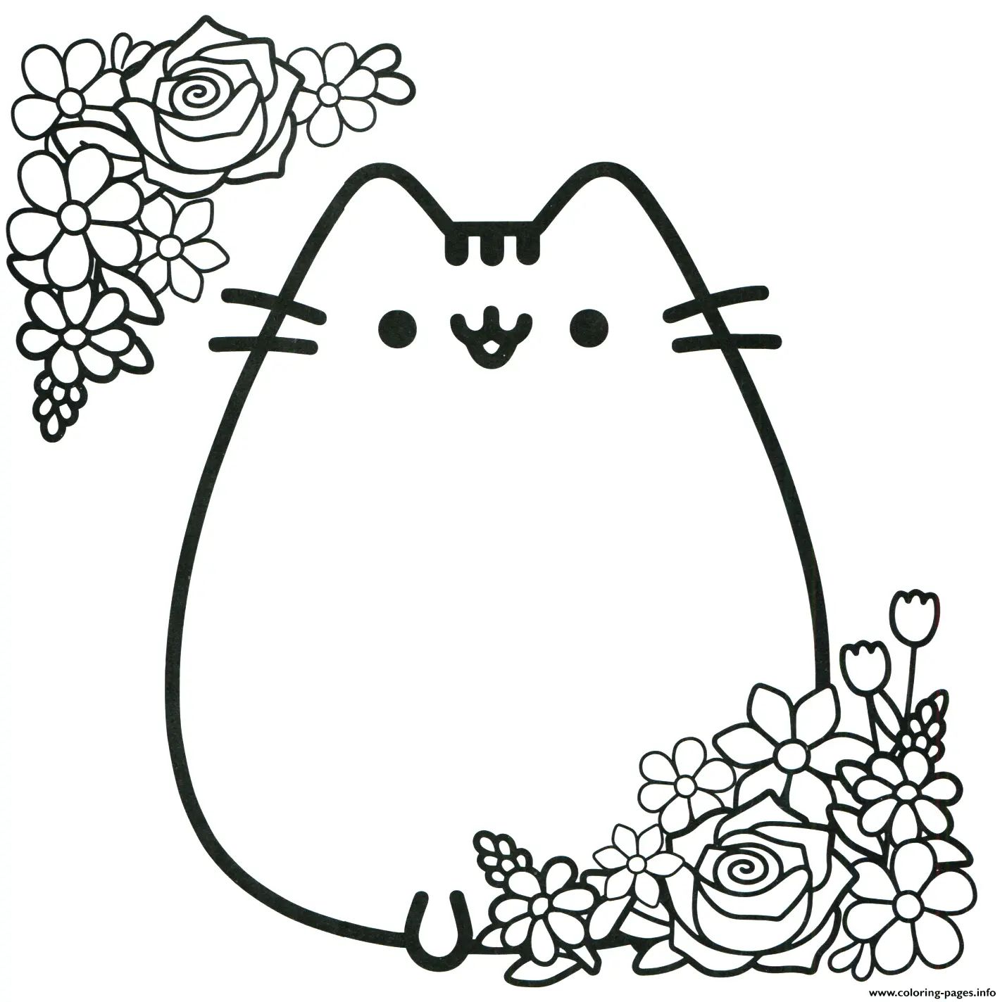 Çocuklar İçin Pusheen Boyama Sayfaları 