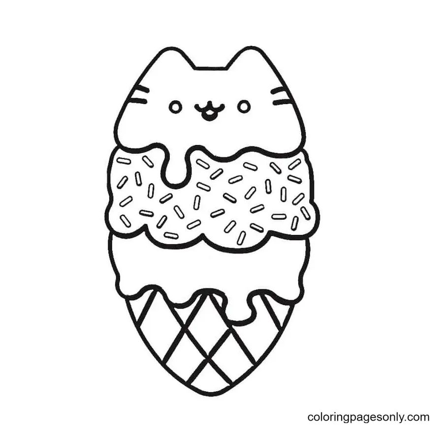 Çocuklar İçin Pusheen Boyama Sayfaları 