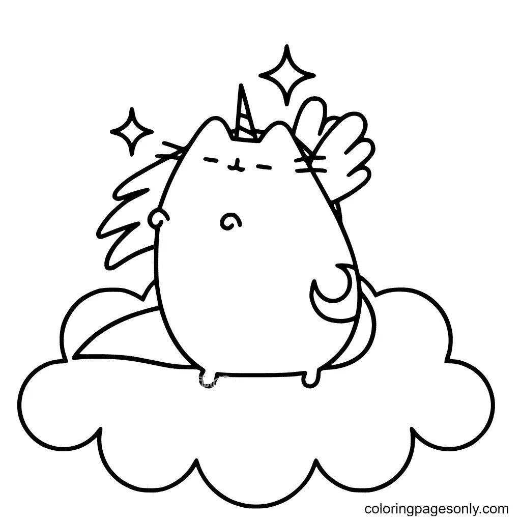 Çocuklar İçin Pusheen Boyama Sayfaları 