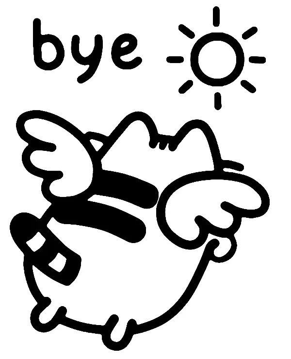 Çocuklar İçin Pusheen Boyama Sayfaları 