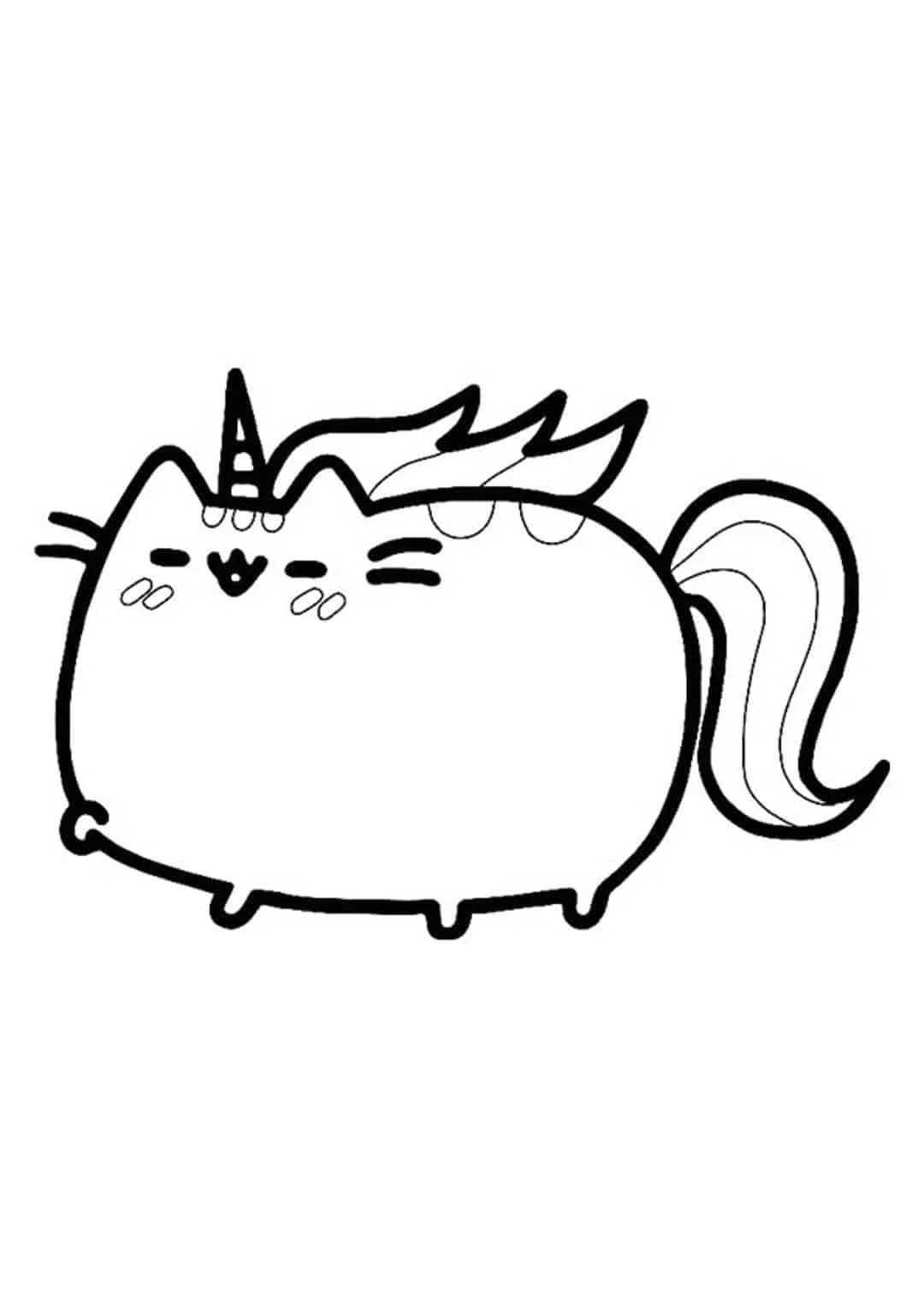 Çocuklar İçin Pusheen Boyama Sayfaları 