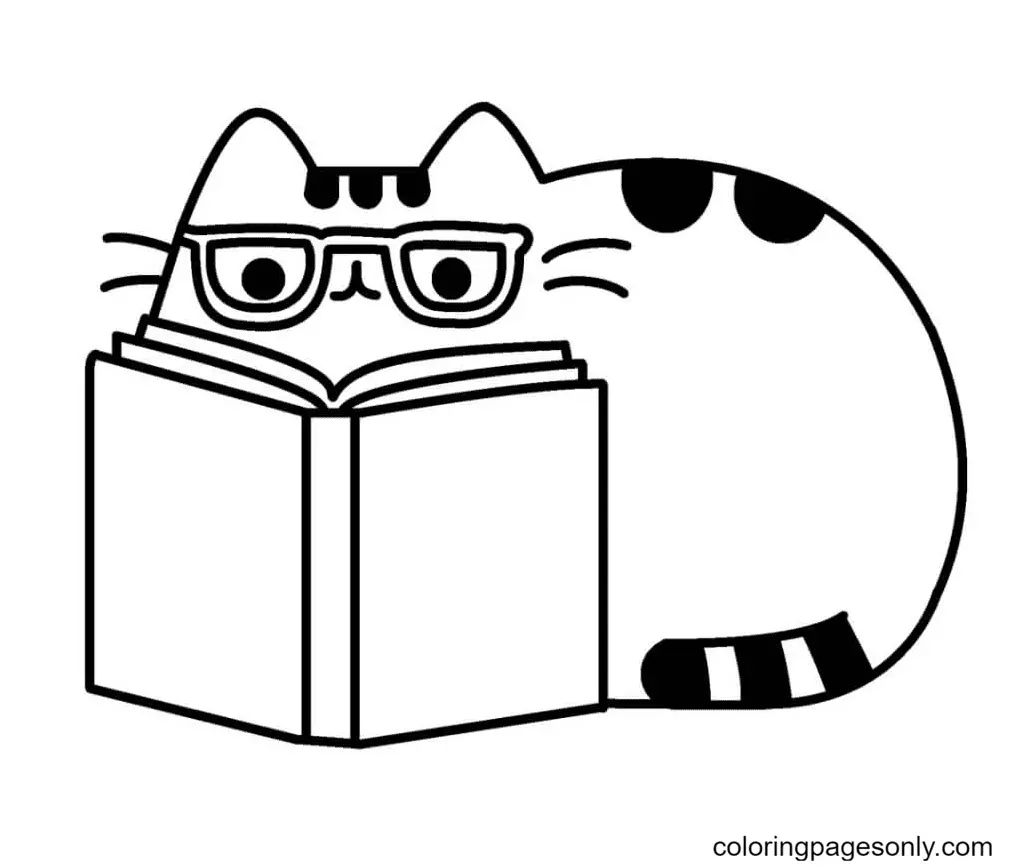 Çocuklar İçin Pusheen Boyama Sayfaları 