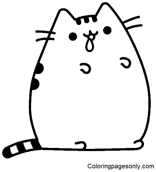 Çocuklar İçin Pusheen Boyama Sayfaları 