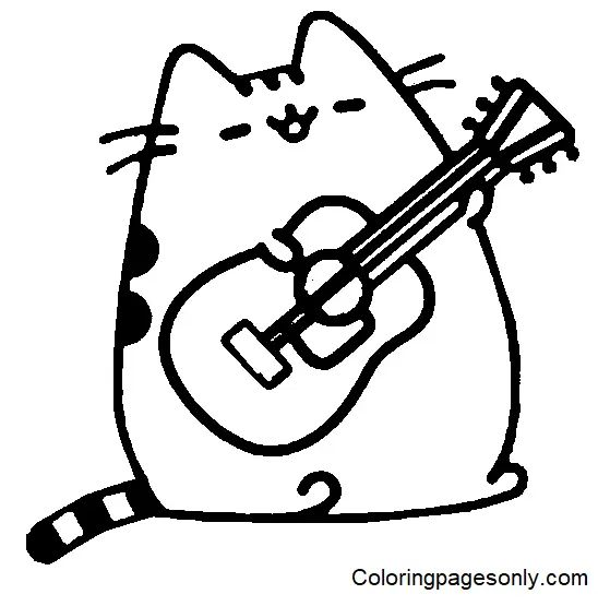 Çocuklar İçin Pusheen Boyama Sayfaları 
