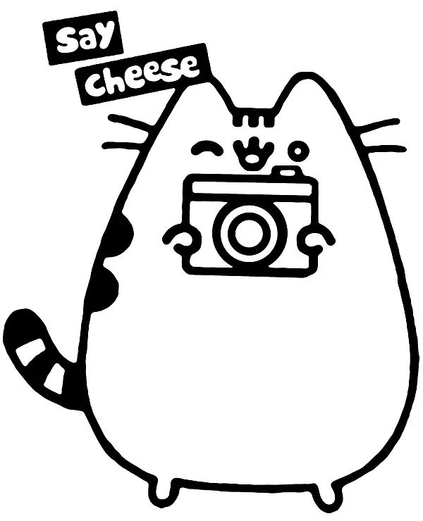 Çocuklar İçin Pusheen Boyama Sayfaları 