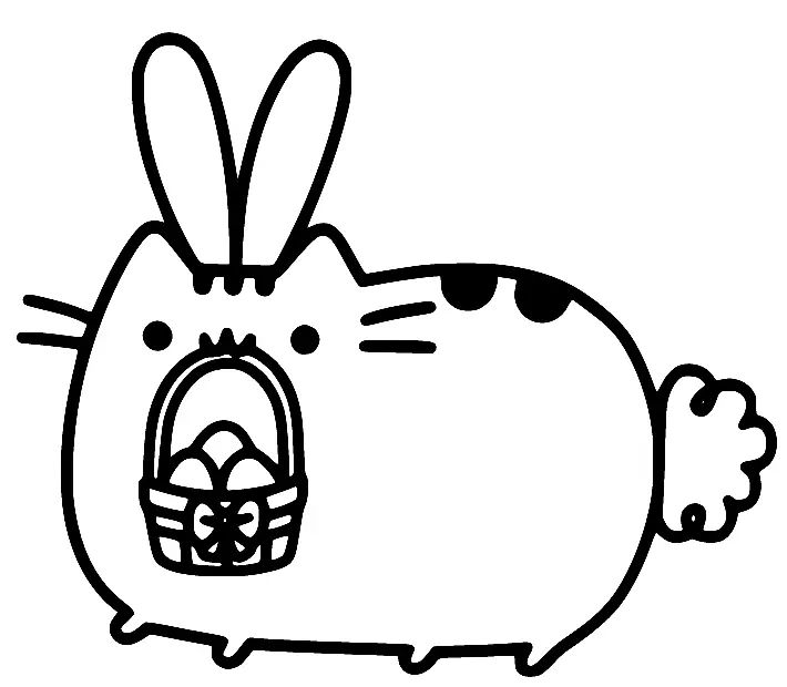 Çocuklar İçin Pusheen Boyama Sayfaları 