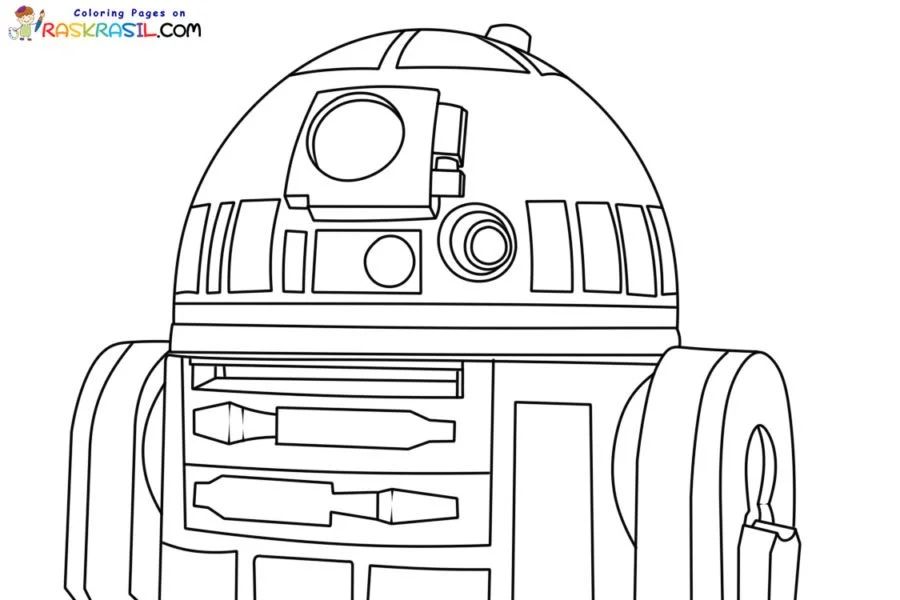 Çocuklar İçin R2d2 Boyama Sayfaları 
