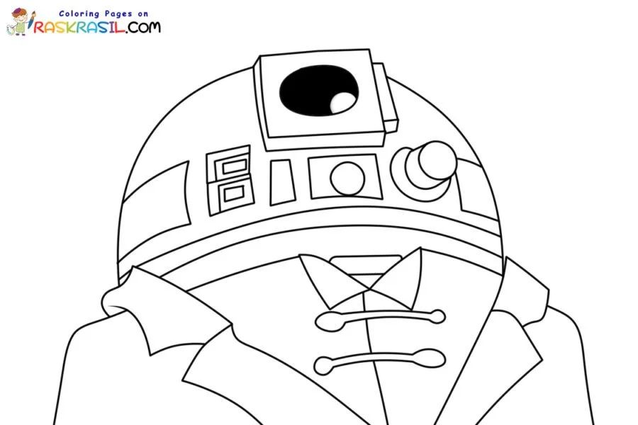 Çocuklar İçin R2d2 Boyama Sayfaları 