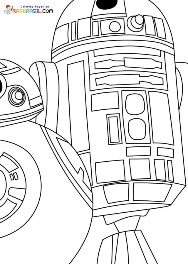Çocuklar İçin R2d2 Boyama Sayfaları 