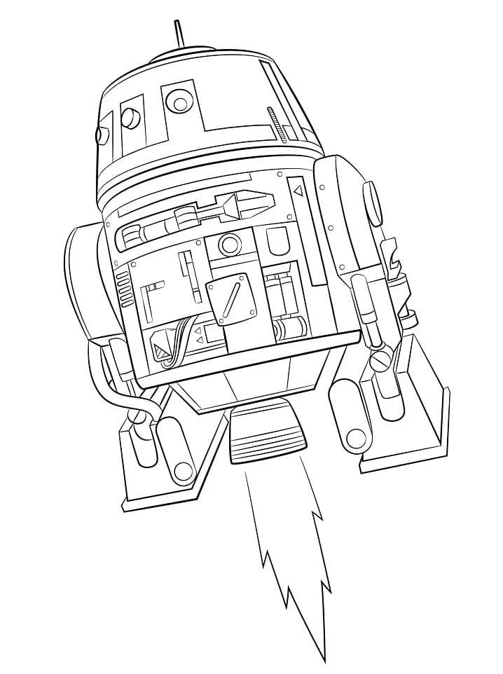 Çocuklar İçin R2d2 Boyama Sayfaları 