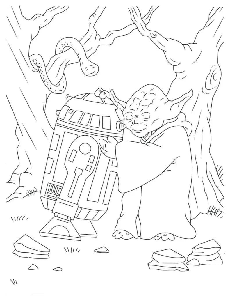 Çocuklar İçin R2d2 Boyama Sayfaları 