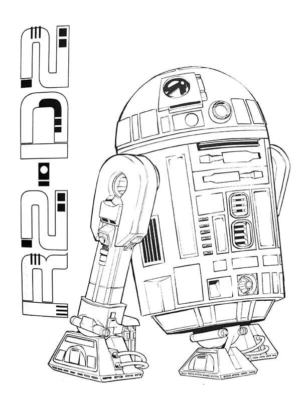 Çocuklar İçin R2d2 Boyama Sayfaları 