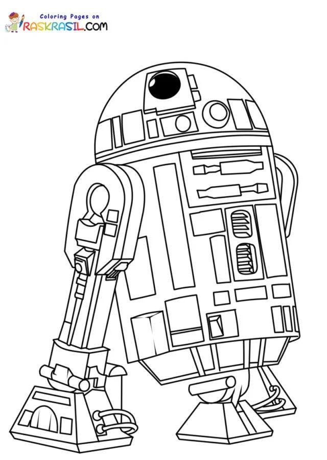 Çocuklar İçin R2d2 Boyama Sayfaları 